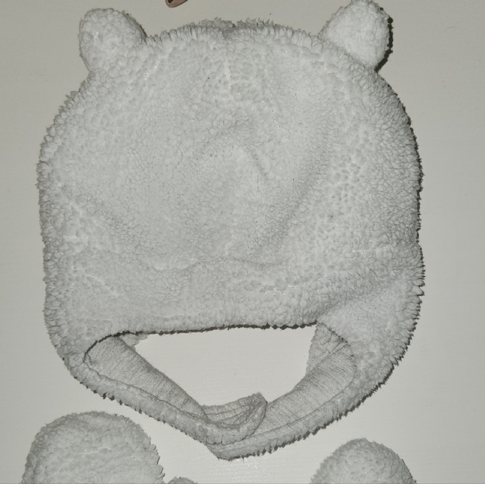 Carter's White Cotton Baby Hat